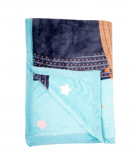 Perfect Star Moment Blue Two-Ply Blanket