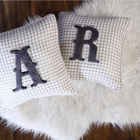Personalised Furry Letter Fun - Cushion Set
