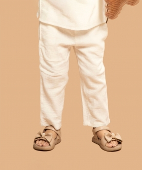 100% Cotton Resort Pant Off White For Girl & Boy