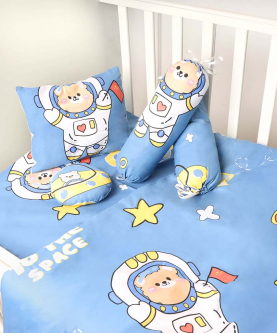 Kicks & Crawl-Baby Space Explorer 5 Pc Quilted Bedding Set