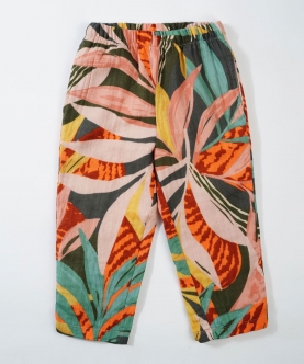 Jungle Print Crinkle Soft Double Cotton Full Resort Lowers