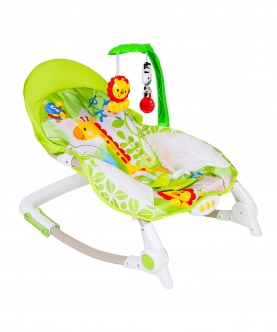 Newborn To Toddler Portable Musical Rocker With Hanging Toys