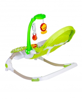 Newborn To Toddler Portable Musical Rocker With Hanging Toys