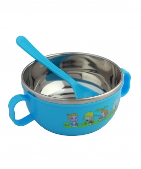 On-The-Go Steel Bowl & Spoon Tiffin Set