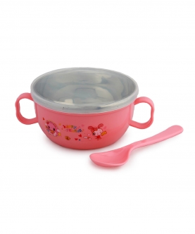 On-The-Go Steel Bowl & Spoon Tiffin Set
