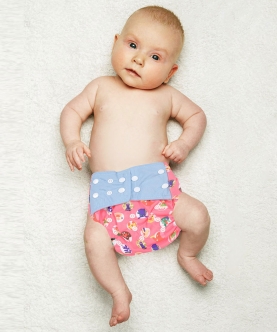 I Love Animals Blue And Pink Reusable Diaper