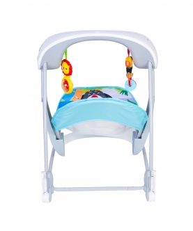 Bright Stars Foldable Musical Comfortable Swing Zoo Print
