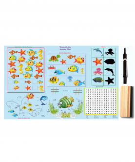 Under The Sea Wipe & Clean Activity Mat With Pen & Duster