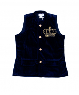 Blue Crown Velvet Jacket