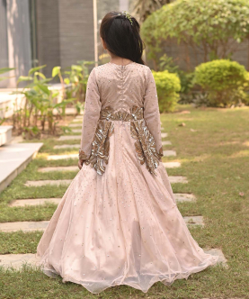 Sequin Embellished Pleated Gown
