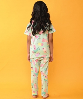 Icecream Aqua Short Sleeves Pyjama Set 