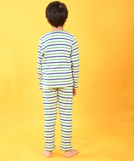 Green Ecru Royal Stripe Argentina Long Sleeve Pyjama Set
