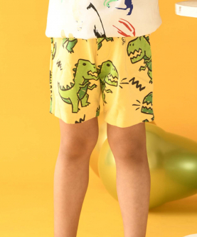 Dinosaur Boys Shorts -Yellow