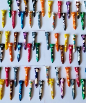 Animal Stick-6 Crayons - Marbled Set 