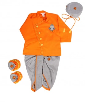 Orange And Grey Jamna Set