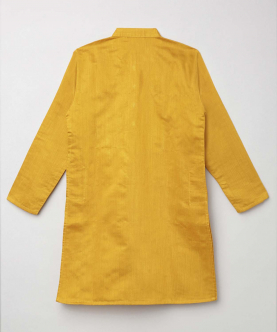 Pure Cotton Lining With Cotton Satin Pyjama-Yellow
