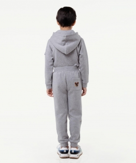 One Friday Grey Solid Pyjama For Kids Boys