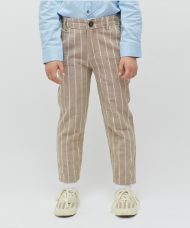 Striped Beige Trouser