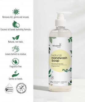 Natural Handwash Soap, Fragrance Free-450Ml
