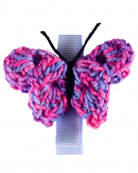 Butterfly Alligator Clip - Shaded Blue