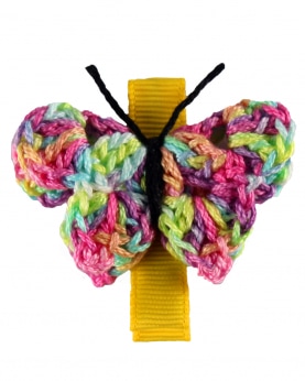 Butterfly Alligator Clip - Shaded Yellow