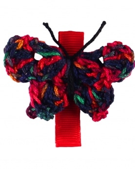 Butterfly Alligator Clip - Shaded Red