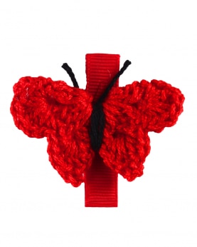 Butterfly Alligator Clip - Red