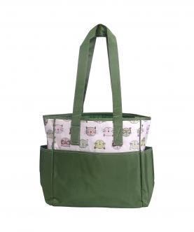 Kitty Green Diaper Bag