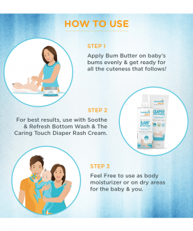 Clean & Natural Baby Bum Butter 50gm Protect Baby's Bums From Getting Dull & Dry Dermatologically Tested, Toxin Free, Ultra Hydrating, Works Great As All-Purpose Body Butter