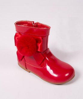 Red bow boots
