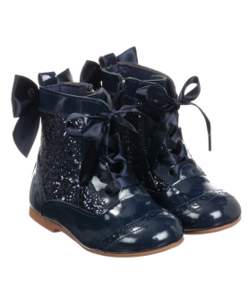 Blue glitter boots