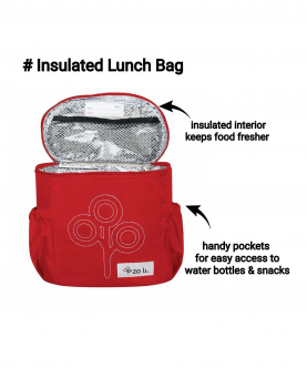 ZoLi NOM NOM Insulated Lunch Bag- Red