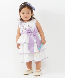 Purple Lace Dress With Bloomer