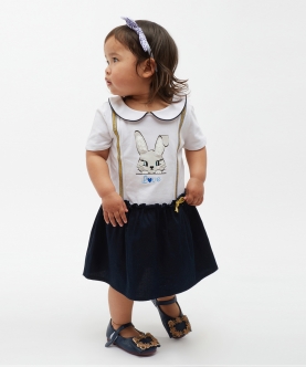 Navy Blue Dress with Bloomer