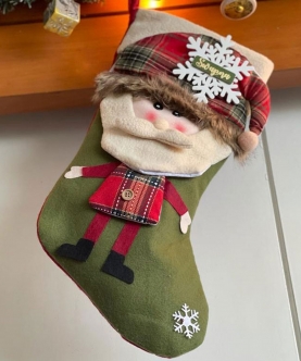 Big Santa Face Christmas Stockings, Large