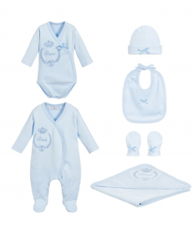 Blue Babysuit Set (6 piece)