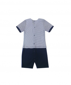 Baby Boy Sailor Romper Set With Booties And Hat