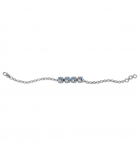 Sterling Silver Baby Kubes BHAI Dice Bracelet-Blue (5-7 gm)
