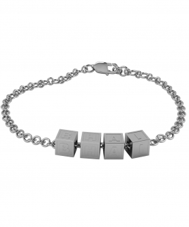 Sterling Silver Baby Kubes BHAI Square Bracelet-Plain (5-7 gms)