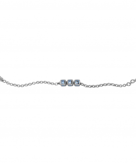 Sterling Silver Baby Kubes BRO Dice Bracelet-Blue (5-7 gms)
