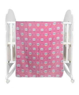 Baby Moo Piglet Pink Embossed Baby XL Muslin Blanket