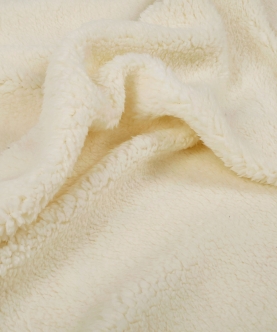 Rainbow Teddy White Double Sided Fur Blanket