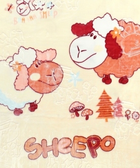 Sleepy Sheep Cream Blanket