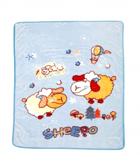 Sheep Blue Blanket