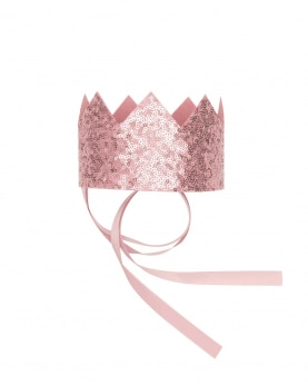 Rose Pink Sequin Crown