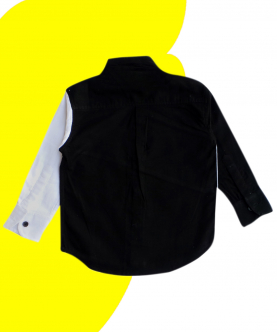 Black And White Collar Tone Shirt