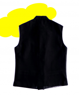 Black Asymmetrical Cut Jacket