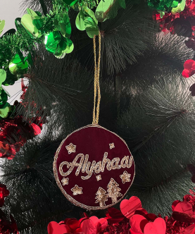 Personalised Embellished Christams Tree Ornament