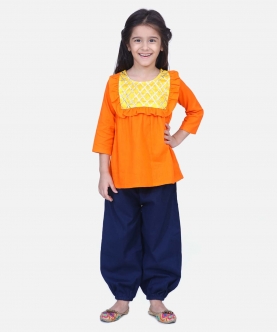 Full Sleeve Top & Harem Pant Indo Western Clothing Sets