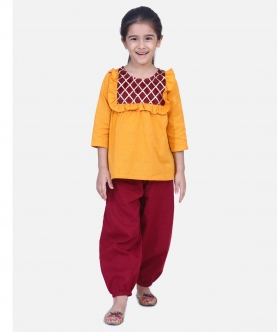 Full Sleeve Top With Harem Pant Indo Western Clothing Sets